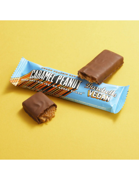 Barre protéinée BARBELLS Vegan Caramel Peanut