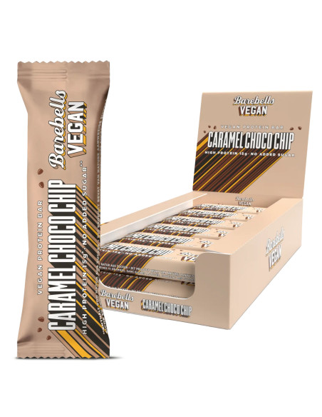 Barre protéinée BARBELLS Vegan Caramel Choco Chip